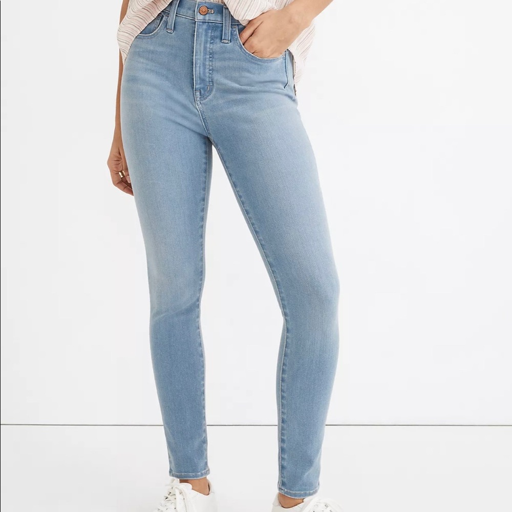 Madewell Blue Skinny Jeans High-Waisted Stretch